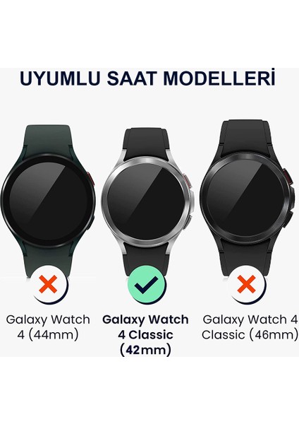 Samsung Galaxy Watch 4 Classic 42MM Kılıf 360 Full Round Soft Silicone Şeffaf modelleri