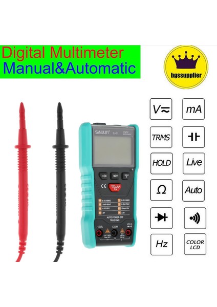 Dijital Multimetre Amfi Ohm Test Cihazı Ile & (Yurt Dışından)