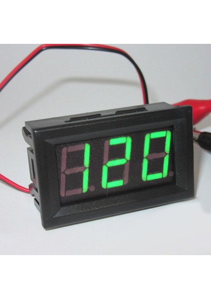 2 Tel AC70-500V LED Panel Dijital Ekran Voltaj Ölçer Voltmetre Yeşil (Yurt Dışından)