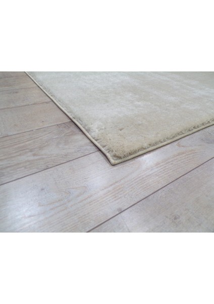 Balat Halı Raschel Carpet Kesme Yolluk Kaymaz Taban Yumuşak Peluş Halı Bej