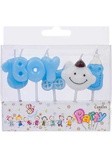 Kürdan Altlığı ile Beraber 6,5 cm Boy Mum 5 Adet Mavi Renk