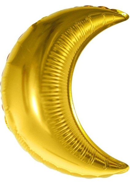 Yarım Hilal Ay Şeklinde Altın Renk Folyo Balon 57 cm