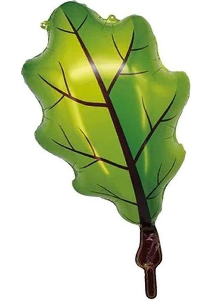 Hawaii Luau Yaprak Şeklinde Folyo Balon Yeşil Renk Yaprak 43 x 68 cm