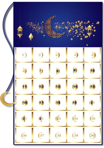 Ramazan Temalı Ramazan Bayramı Cepli Pano Kumaş 50 x 75 cm