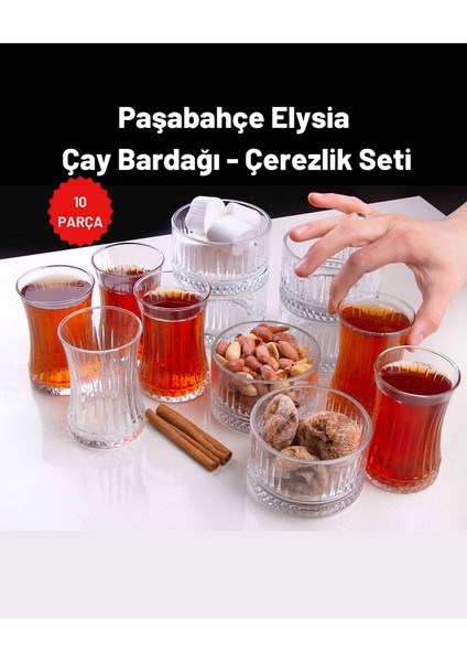 Elysia Çay Bardağı Kase Çerezlik Seti
