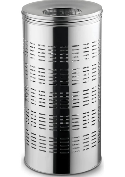 Paslanmaz Çelik Çöp Kovası Çap 30 Boy 65 Cm