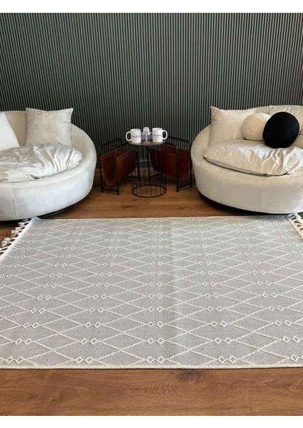 Stıl Kilim 1603 Beyaz Dokuma Kilim Nakış Yıkanabilir fırsatları