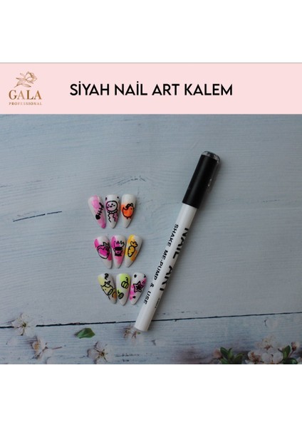 Nail Art Çizim Kalemi Siyah Renk