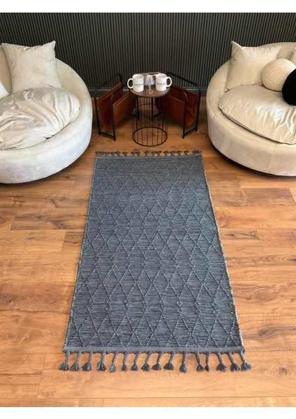 Stıl Kilim 1603 Antrasit Dokuma Kilim Nakış Yıkanabilir fırsatları