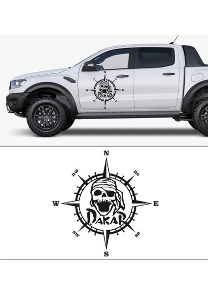 Dakar Pusula Off Road Araba STICKER-S1820