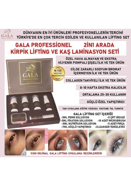 Gala Kirpik Lifting & Kaş Laminasyon Set