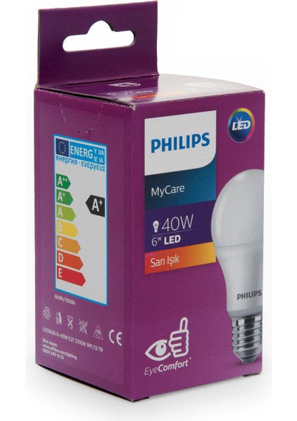 Ledbulb 5.5-40W E27 Ampul - 2700K Sarı Işık