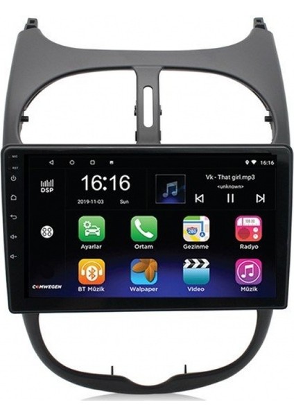 Peugeot 206 Android Multimedya Araca Özel