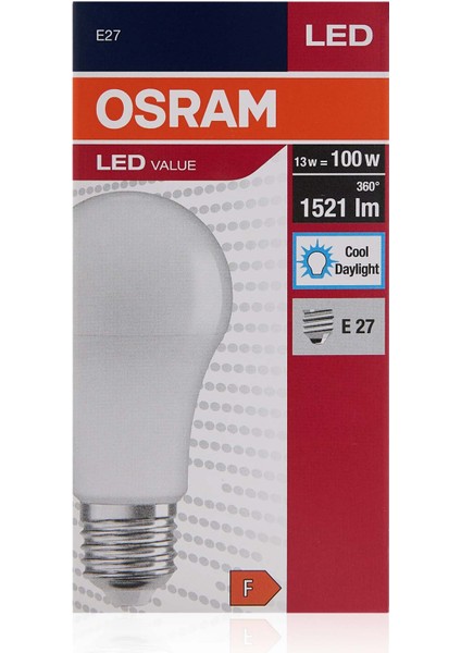 Led Value Cla100 12W/100W 1521Lm E27 Ampul - 6500K Beyaz Işık