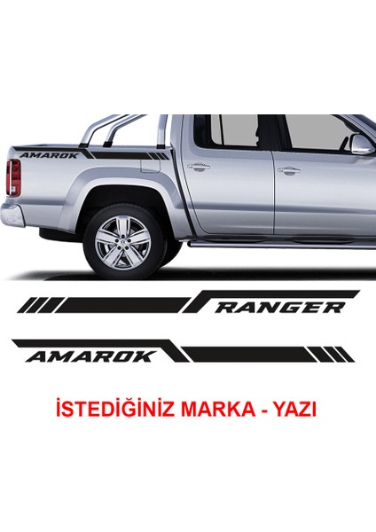 Kişiye Özel Pick Up Off Road Bagaj Yan Şerit Oto STICKER-S1847