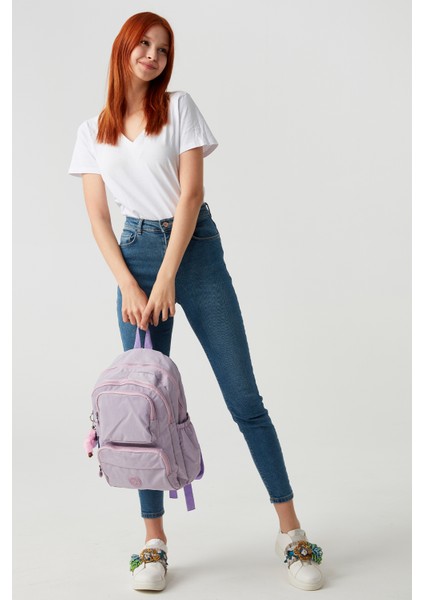 Lila Unisex Sırt Çantası Okul Çantası 14 Inç Laptop Çantası Seyahat Çantası 18 Lt 40X30X15CM fiyatları