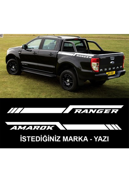 Kişiye Özel Pick Up Off Road Bagaj Yan Şerit Oto STICKER-S1847