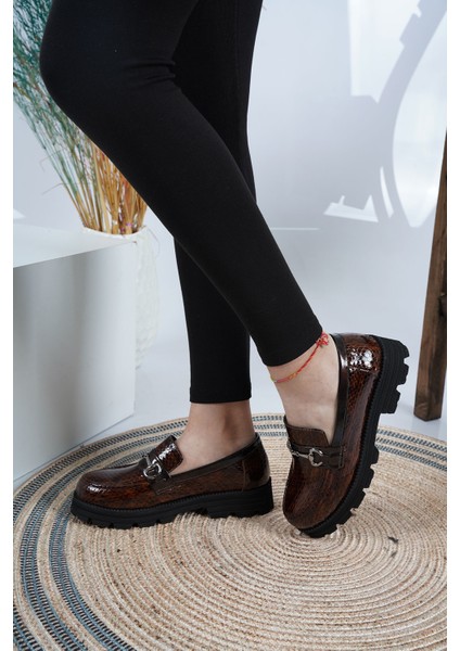 Deri Kahve Petek Rugan Kadın Makosen Ayakkabı 222134101 fiyatları