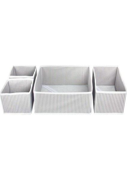 Smyak Alas 4 Bölmeli Çekmece Içi Düzenleyici Gri Organizer Kutu Set indirimleri