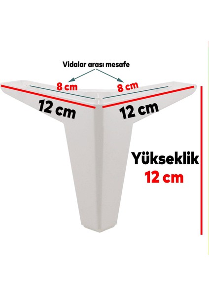 Lüks Mobilya Kanepe Sehpa Tv Ünitesi Koltuk Ayağı 12 cm Beyaz Baza Ayak fiyatları