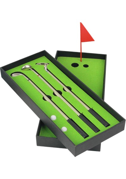 Mini Gerçekçi Golf Eğitim Sahnesi Golf Kulüpleri Bozuk Kalemler Kutu ile Set (Yurt Dışından)
