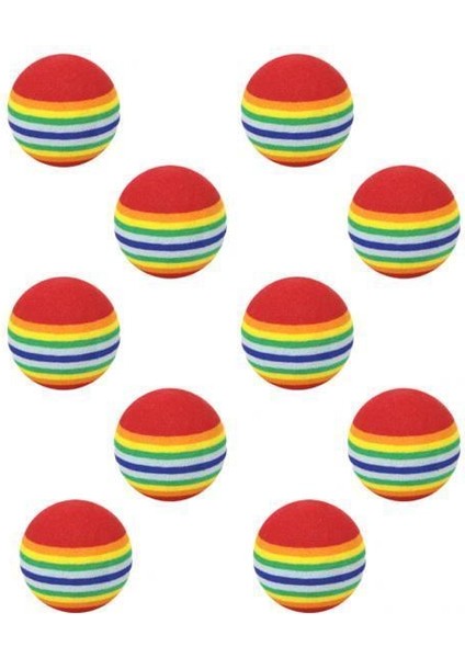 2x 10PCS Gökkuşağı Yumuşak Köpük Sünger Golf Topları Salıncak Uygulaması 35MM 2 Adet (Yurt Dışından)