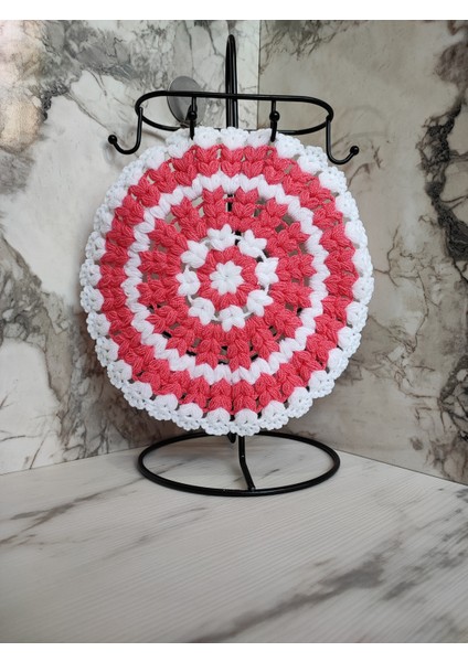 MadeByMayHand El Örmesi Banyo Lifi Çeyizlik Lif Pembe-Beyaz Yuvarlak fiyatları