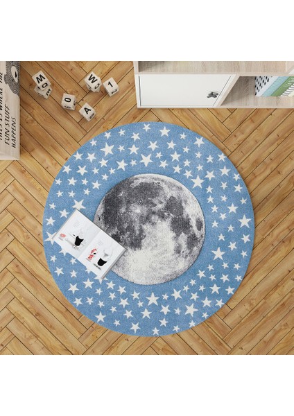 Dekoratif Pamuklu Dokuma Taban Ince Leke Tutmaz Yıkanabilir Modern Eğlenceli Çocuk Halısı