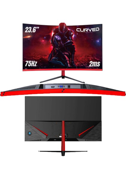 RTX27 Ryzen 5 5500 32GB Ddr4 1tb SSD RTX3060 12GB 23.6"curved Oyuncu Masaüstü Bilgisayar