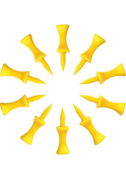 10 Parça/paket Dayanıklı Mini Golf Tees Aksesuarları 37/43/51/57/43MM Sarı (Yurt Dışından)