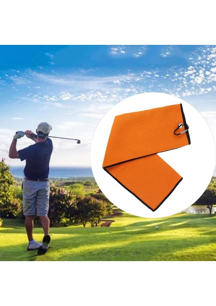 Hafif Golf Havlu Mikrofiber Kanca Yumuşak Havlu Spor Fitness Aksesuarları Turuncu (Yurt Dışından) fırsatları