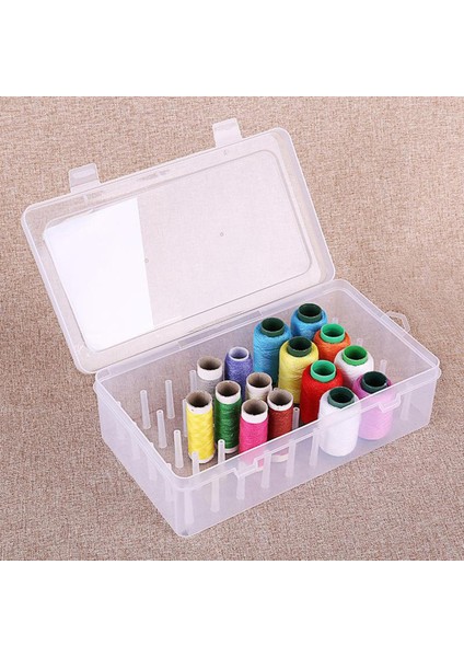 Plastik Bobins Saklama Kutusu Nakış Dikiş El Sanatları Iplik Makaraları Konteyner Kılıfı 23.7X13.7X6.6CM (Yurt Dışından) indirimleri