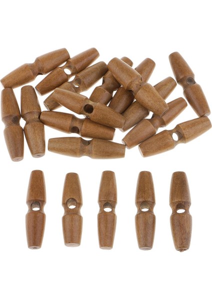 20 Parça Ahşap Düğme Ahşap Düğmeler El Sanatları Için 1 Delikli Dikiş Diy Kahverengi2 50 x 13MM (Yurt Dışından) fiyatları