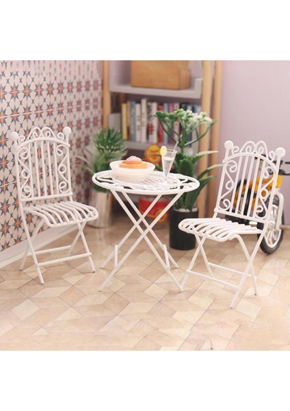 1:12 Ölçekli Dollhouse Masa Sandalye Seti, Oturma Odası Dekoru, Bebek Evi Mobilyaları, (Yurt Dışından)