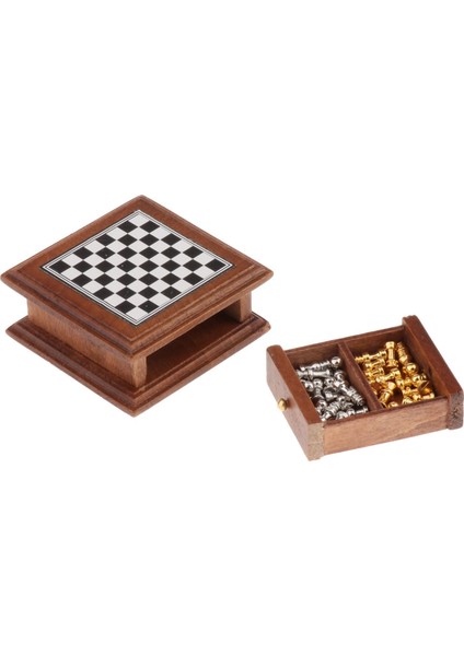 1:12 Dollhouse Minyatür Dama Kurulu Oyuncaklar Noel Hediyeleri (Yurt Dışından)