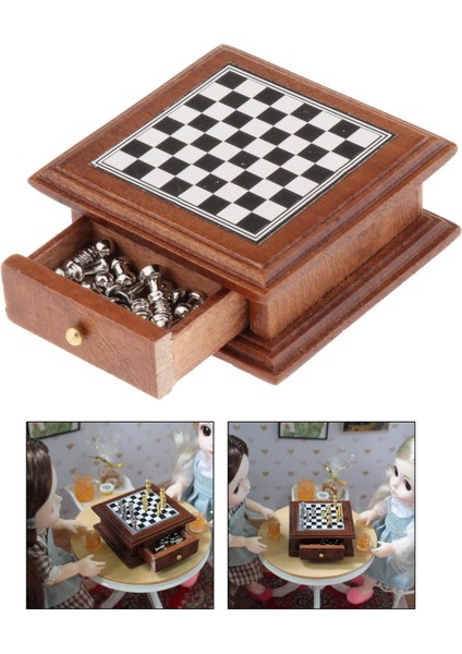 1:12 Dollhouse Minyatür Dama Kurulu Oyuncaklar Noel Hediyeleri (Yurt Dışından) modelleri