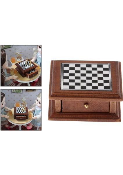 1:12 Dollhouse Minyatür Dama Kurulu Oyuncaklar Noel Hediyeleri (Yurt Dışından) fırsatları