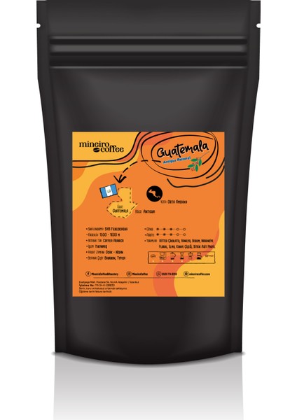 Mineiro Coffee Single Origin Guatemala Antigua Öğütülmüş Filtre Kahve 250 gr.