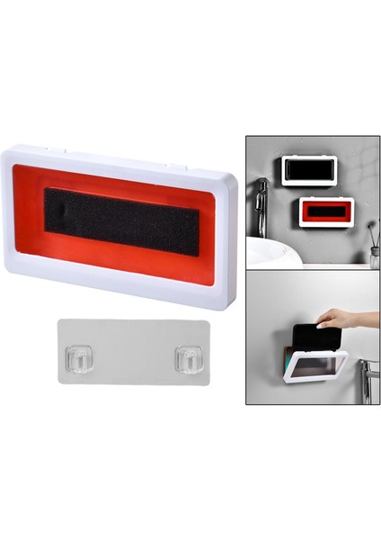 Duş Cep Telefonu Tutucu Yapıştırıcı Dokunabilir Telefon Beşiği Küvet Için 19X11X2CM modelleri
