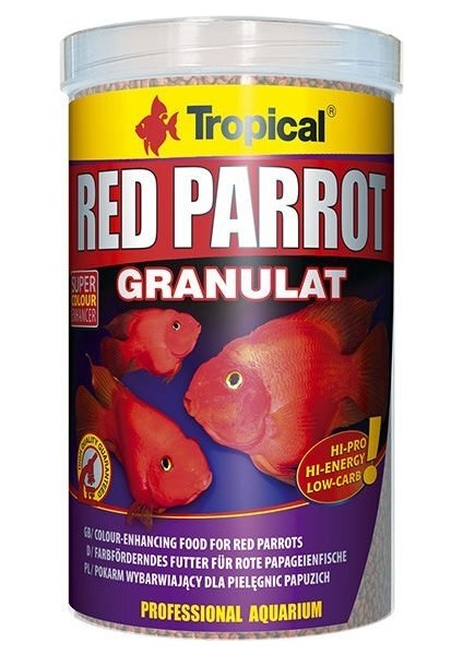Red Parrot Granulat Kırmızı Papağan Balıkları Için Granül Balık Yemi 250 ml 100 gr