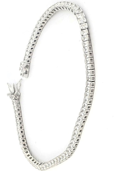 Baget Zirkon Taşlı 925ayar Gümüş Su Yolu Bileklik modelleri