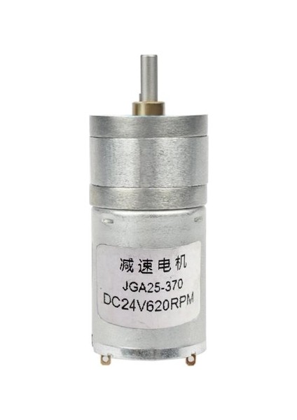 Roba 24V 620RPM JGA25-370 Redüktörlü Dc Motor Metal Dişli Yüksek Tork Kuvvet 25MM Robot Oyuncak