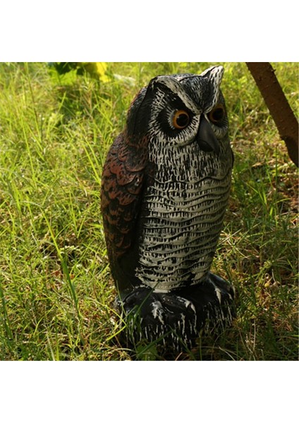 Tishita Büyük Baykuş Falcon Decoy Heykeli Yard Bahçe Karga Korkuluk Dış Mekan 9 Adet (Yurt Dışından)