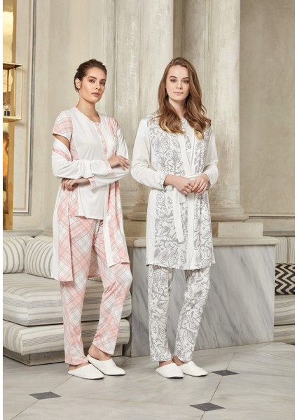 Jar Pierre 318 Uzun Kol 3'lü Sabahlıklı Pijama Takımı fiyatları