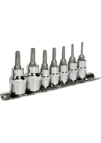 Ncset14s 7 Parça 1/4" Cr-V Star Delikli Tor x Lokma Seti