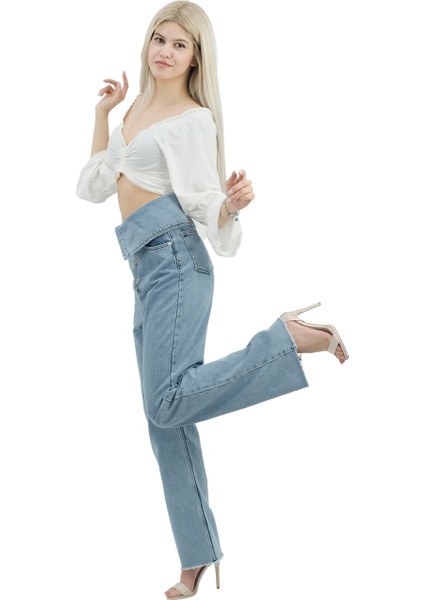 Ispanyol Paça Kot Mavi indirimleri