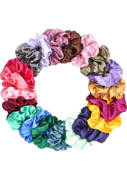 20PCS Saç Scrunchies Renkli Kadın Saç Bantları Elastics Saç Çok Molor (Yurt Dışından) indirimleri
