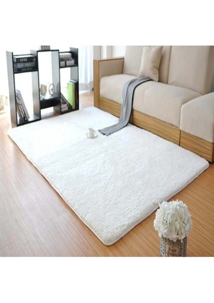 Raschel Carpet Kesme Yolluk Kaymaz Taban Yumuşak Peluş Halı Beyaz fiyatları