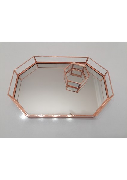 Aynalı Geometrik Model Söz Tepsi Takımı fiyatları