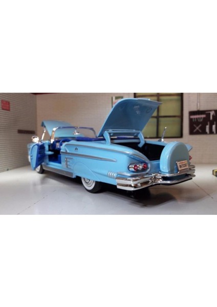 Vardem Motormax 1958 Chevrolet Impala Mavi 1/24 Model Araba modelleri